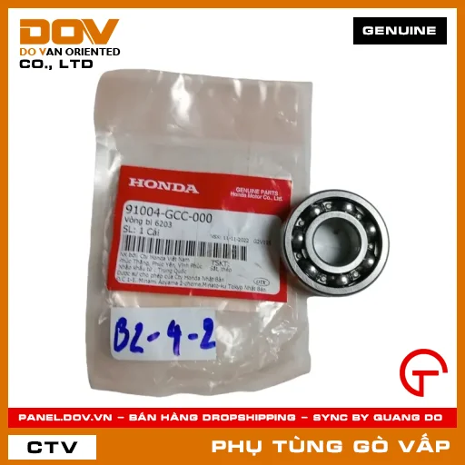VÒNG BI 6203 MÃ PHỤ TÙNG 91004GCC000 — 91004GCC000