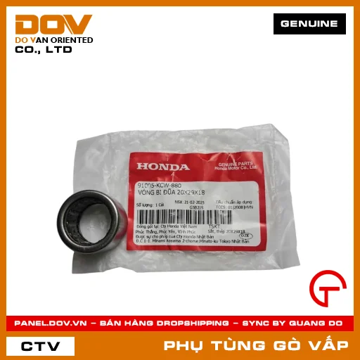 VÒNG BI ĐŨA 20X29X18 MÃ PHỤ TÙNG 91005KCW880 — 91005KCW880