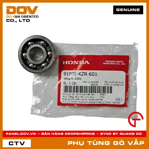 VÒNG BI 6301 MÃ PHỤ TÙNG 91005KZR601 — 91005KZR601