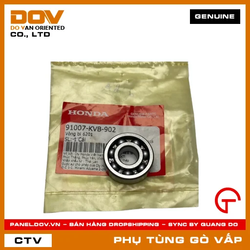 VÒNG BI 6201 KHÔNG PHỚT CHẮN BỤI MÃ PHỤ TÙNG 91007KVB902 — 91007KVB902