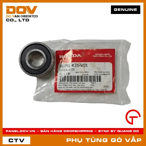 VÒNG BI 6203 MÃ PHỤ TÙNG 91051K35V01 — 91051K35V01