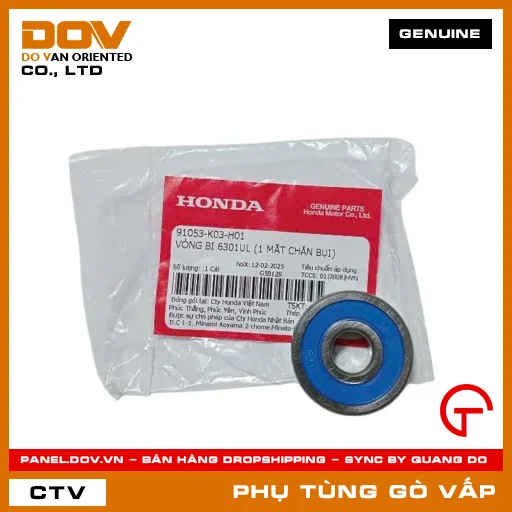 VÒNG BI 6301UL (1 MẶT CHẮN BỤI) MÃ PHỤ TÙNG 91053K03H01 — 91053K03H01