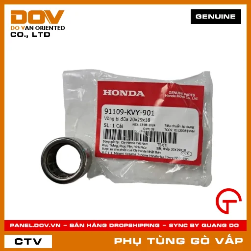 VÒNG BI ĐŨA 20X29X18 MÃ PHỤ TÙNG 91109KVY901 — 91109KVY901