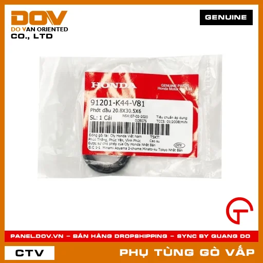 PHỚT DẦU 20.8X30.5X6 MÃ PHỤ TÙNG 91201K44V81 — 91201K44V81