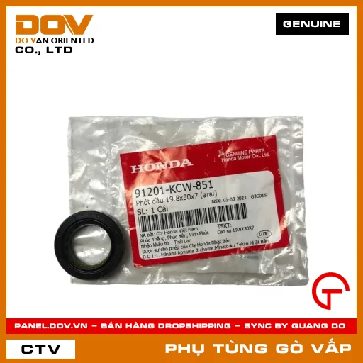 PHỚT DẦU 19.8X30X7 (ARAI) MÃ PHỤ TÙNG 91201KCW851 — 91201KCW851