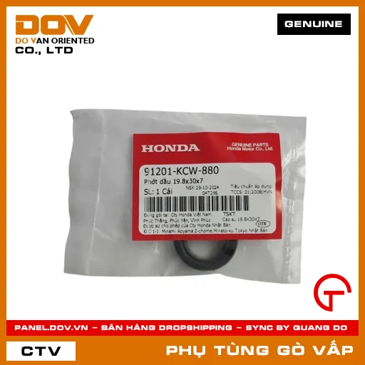 PHỚT DẦU 19.8X30X7 MÃ PHỤ TÙNG 91201KCW880 — 91201KCW880