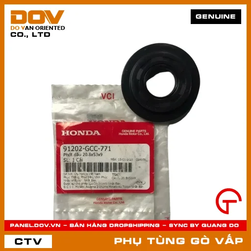 PHỚT DẦU 20.8X53X9 MÃ PHỤ TÙNG 91202GCC771 — 91202GCC771