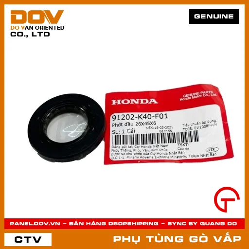 PHỚT DẦU 26X45X6 MÃ PHỤ TÙNG 91202K40F01 — 91202K40F01