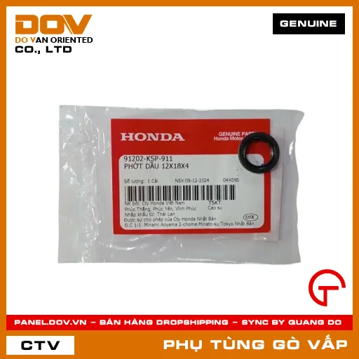 PHỚT DẦU 12X18X4 MÃ PHỤ TÙNG 91202KSP911 — 91202KSP911