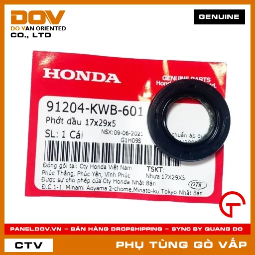 PHỚT DẦU 12X26X5 MÃ PHỤ TÙNG 91202KTW901 — 91202KTW901