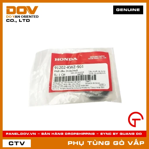 PHỚT DẦU 24.8X34X8 MÃ PHỤ TÙNG 91202KWZ901 — 91202KWZ901