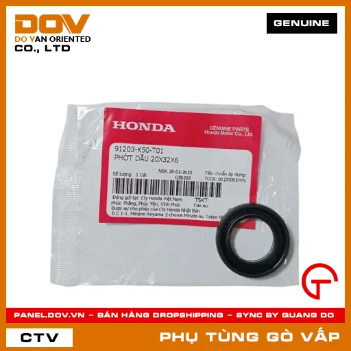 PHỚT DẦU 20X32X6 MÃ PHỤ TÙNG 91203K50T01 — 91203K50T01