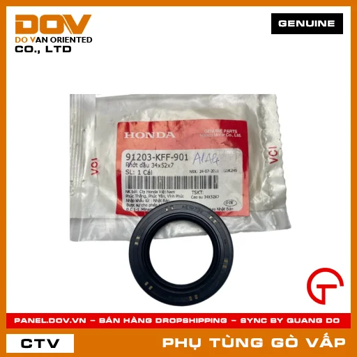 PHỚT DẦU 34X52X7 MÃ PHỤ TÙNG 91203KFF901 — 91203KFF901