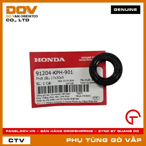 PHỚT DẦU 17X30X5 MÃ PHỤ TÙNG 91204KPH901 — 91204KPH901