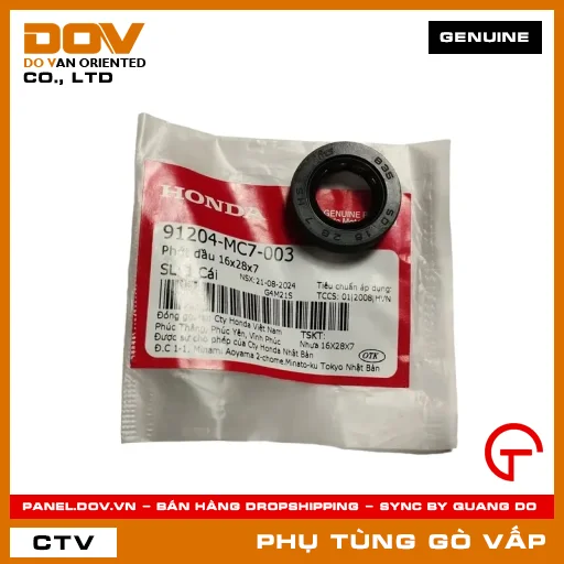 PHỚT DẦU 16X28X7 MÃ PHỤ TÙNG 91204MC7003 — 91204MC7003