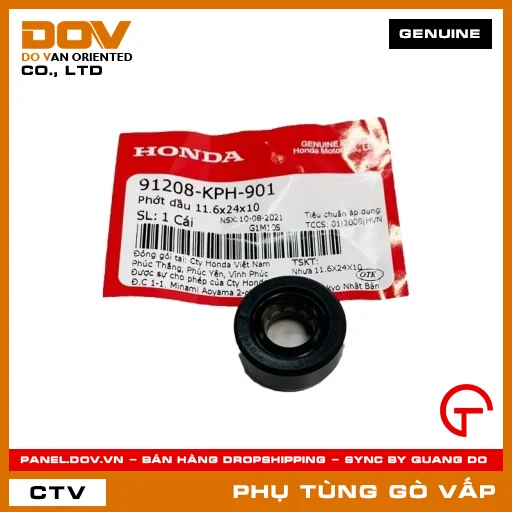 PHỚT DẦU 11.6X24X10 MÃ PHỤ TÙNG 91208KPH901 — 91208KPH901