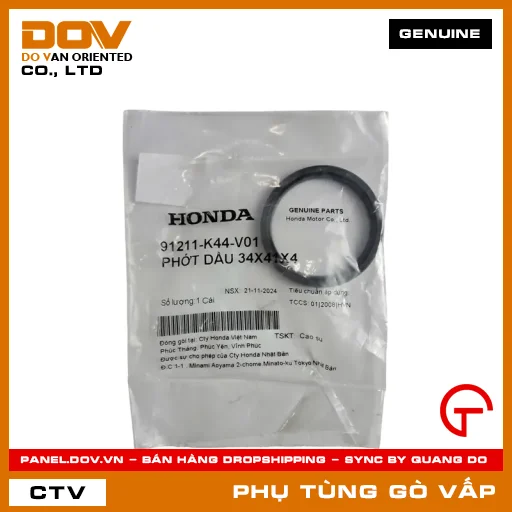 PHỚT DẦU 34X41X4 MÃ PHỤ TÙNG 91211K44V01 — 91211K44V01