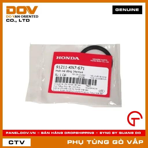 PHỚT MÁ ĐỘNG 34X41X4 MÃ PHỤ TÙNG 91211KN7671 — 91211KN7671