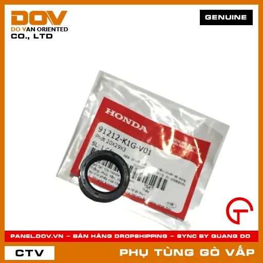 PHỚT 20X29X3 MÃ PHỤ TÙNG 91212K1GV01 — 91212K1GV01
