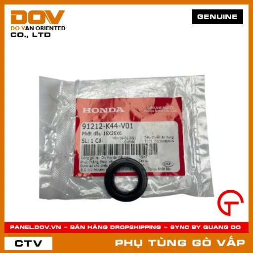 PHỚT DẦU 16X26X6 MÃ PHỤ TÙNG 91212K44V01 — 91212K44V01