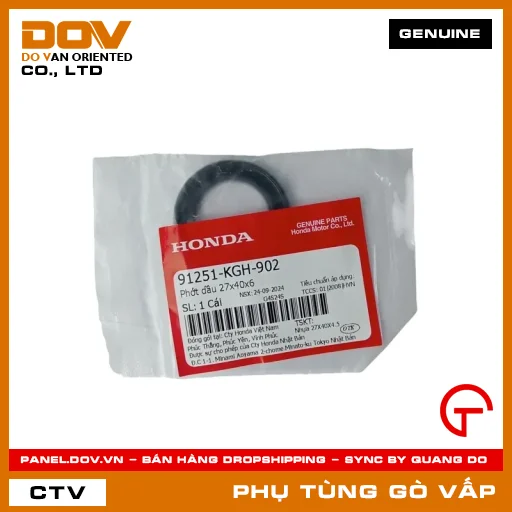 PHỚT DẦU 27X40X6 MÃ PHỤ TÙNG 91251KGH902 — 91251KGH902