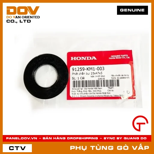 PHỚT CHẮN BỤI 25X47X5 MÃ PHỤ TÙNG 91259KM1003 — 91259KM1003