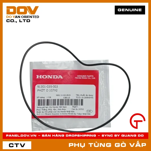 PHỚT O 107X2 MÃ PHỤ TÙNG 91301035003 — 91301035003