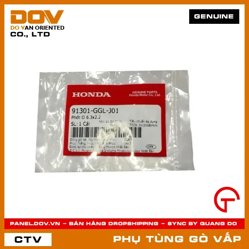 PHỚT O 6.3X2.2 MÃ PHỤ TÙNG 91301GGLJ01 — 91301GGLJ01