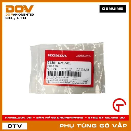 PHỚT O 29X2 MÃ PHỤ TÙNG 91301K2CV01 — 91301K2CV01
