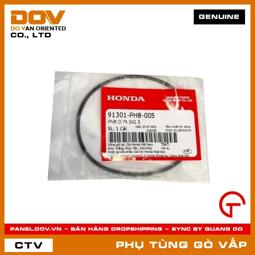 PHỚT O 74.5X2.5 MÃ PHỤ TÙNG 91301PH8005 — 91301PH8005