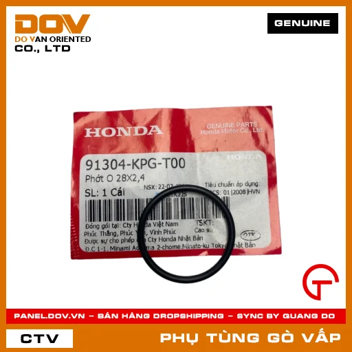 PHỚT O 28X2,4 MÃ PHỤ TÙNG 91304KPGT00 — 91304KPGT00