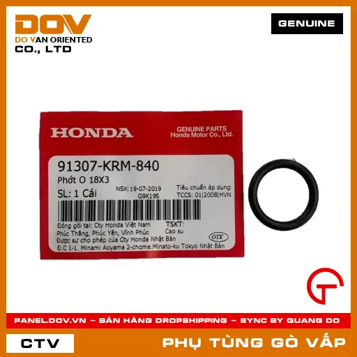 PHỚT O 18X3 MÃ PHỤ TÙNG 91307KRM840 — 91307KRM840