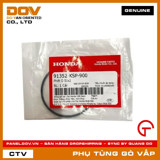 PHỚT O 51X2 MÃ PHỤ TÙNG 91352KSP900 — 91352KSP900