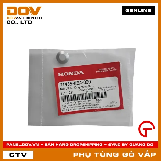 NÚT BỊT BU LÔNG CHÌM 8MM MÃ PHỤ TÙNG 91455KEA000 — 91455KEA000