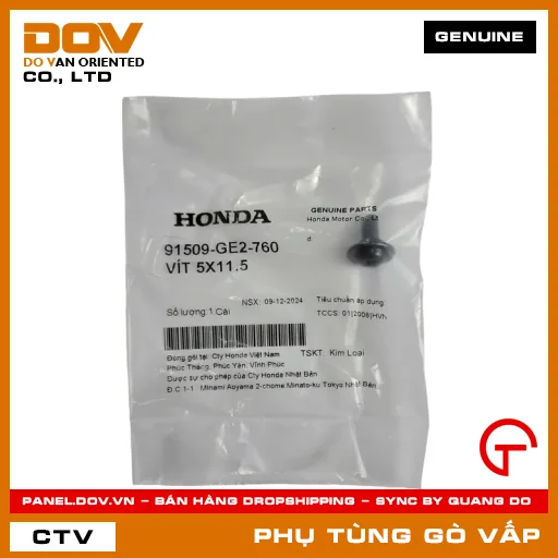 VÍT 5X11.5 MÃ PHỤ TÙNG 91509GE2760 — 91509GE2760