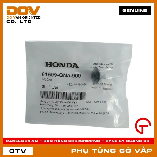 VÍT 5X9 MÃ PHỤ TÙNG 91509GN5900 — 91509GN5900