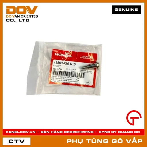 VÍT 5X22 MÃ PHỤ TÙNG 91509K56N10 — 91509K56N10