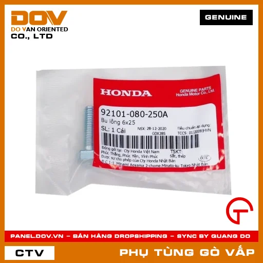 BU LÔNG 6X25 MÃ PHỤ TÙNG 92101080250A — 92101080250A