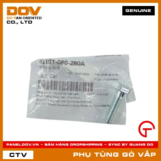 BU LÔNG 8X28 MÃ PHỤ TÙNG 92101080280A — 92101080280A