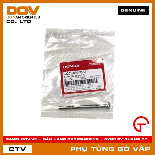 BU LÔNG ĐẦU CÓ GỜ 6X75 MÃ PHỤ TÙNG 92201060750A — 92201060750A