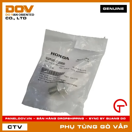 BU LÔNG XẢ DẦU 12MM MÃ PHỤ TÙNG 9280012000 — 9280012000