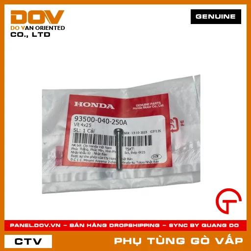 VÍT 4X25 MÃ PHỤ TÙNG 93500040250A — 93500040250A