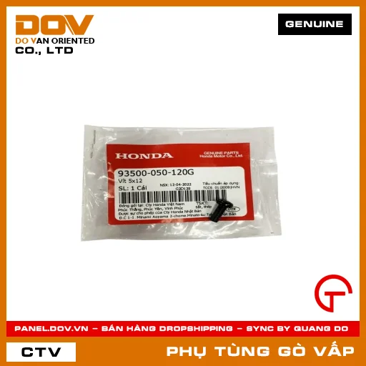 VÍT 5X12 MÃ PHỤ TÙNG 93500050120G — 93500050120G