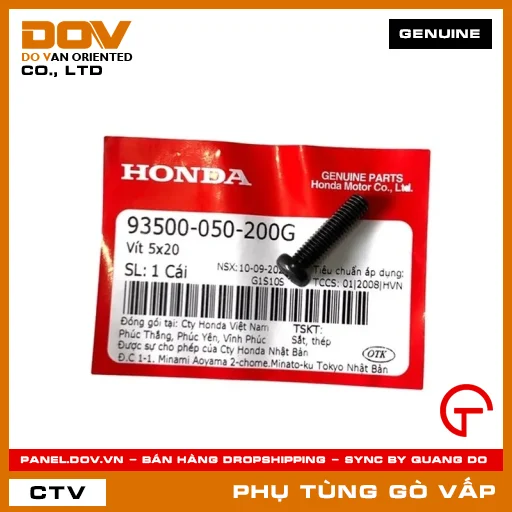 VÍT 5X20 MÃ PHỤ TÙNG 93500050200G — 93500050200G