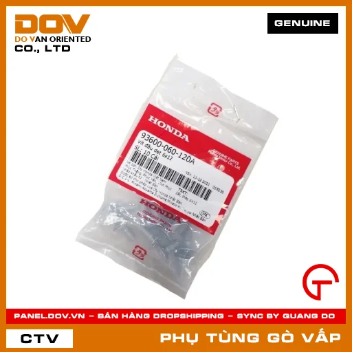 VÍT ĐẦU DẸT 6X12 MÃ PHỤ TÙNG 93600060120A — 93600060120A