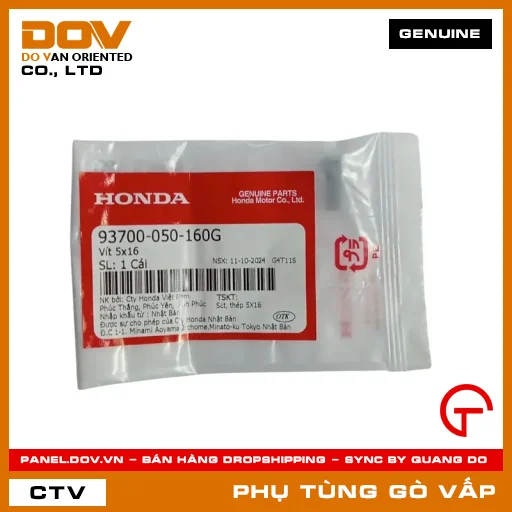 VÍT 5X16 MÃ PHỤ TÙNG 93700050160G — 93700050160G