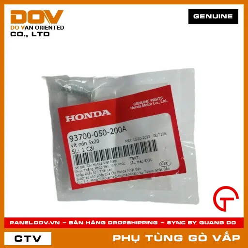 VÍT NÓN 5X20 MÃ PHỤ TÙNG 93700050200A — 93700050200A