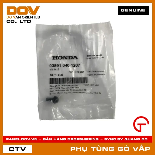 VÍT 4X12 MÃ PHỤ TÙNG 938910401207 — 938910401207