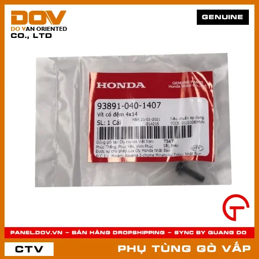 VÍT CÓ ĐỆM 4X14 MÃ PHỤ TÙNG 938910401407 — 938910401407