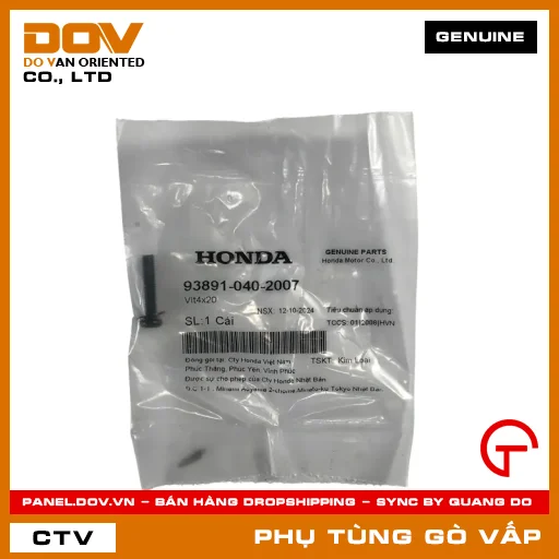 VÍT4X20 MÃ PHỤ TÙNG 938910402007 — 938910402007